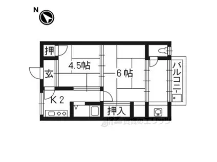 太田マンション(2K/2階)の間取り写真