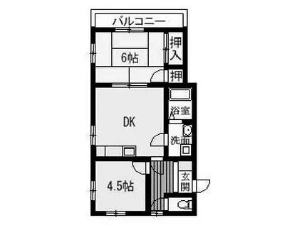 池本ハイツ(2DK/3階)の間取り写真