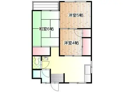 コーポ村上(3DK/1階)の間取り写真