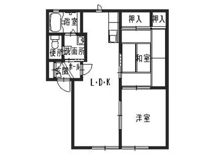 ディアス北新在家(2LDK/1階)の間取り写真