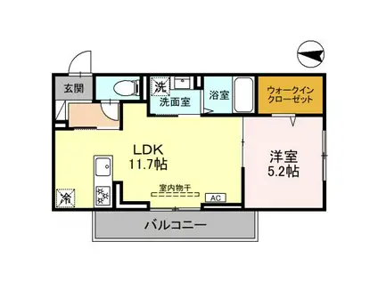 カルチュアイストワール(1LDK/3階)の間取り写真