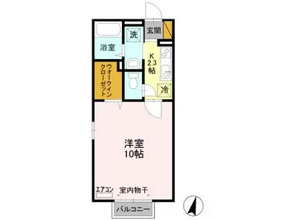 殿台NTステージ(1K/2階)の間取り写真