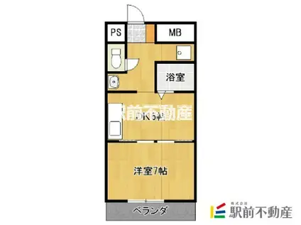 メゾン高野(1DK/3階)の間取り写真