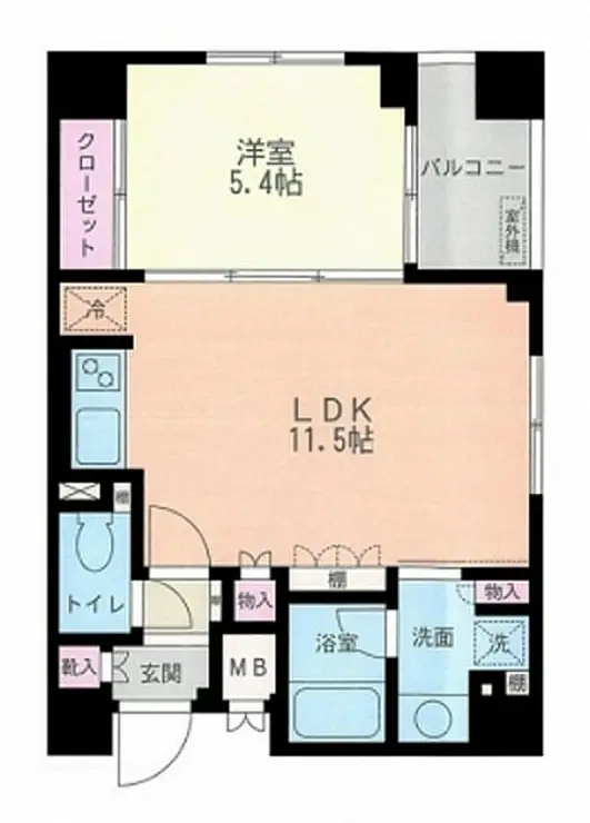 茅場町レジデンス壱番館 5階階 間取り