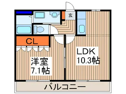 PROLOGUE.ASAHI(1LDK/2階)の間取り写真
