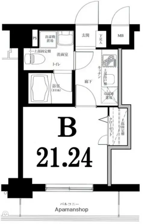 グリフィン横浜・天王町弐番館 7階階 間取り
