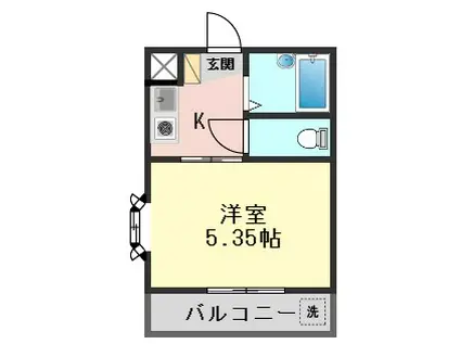 キャピタル5(1K/2階)の間取り写真