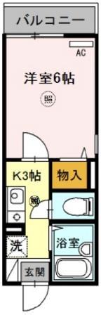 リバービュー垂水(1K/1階)の間取り写真