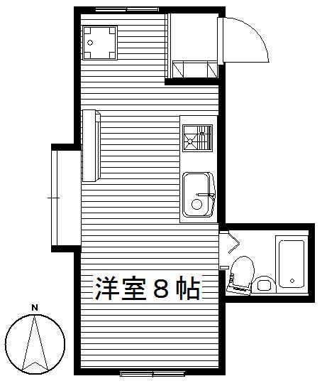 本町ヒルズ(ワンルーム/3階)の間取り写真