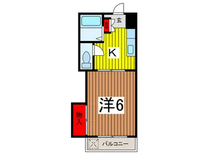 ハイム・ハルミ(1K/3階)の間取り写真