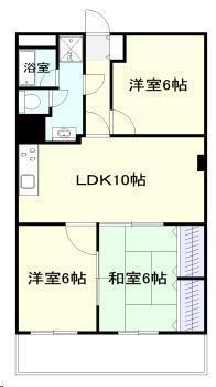 第一マンション太陽(3LDK/2階)の間取り写真