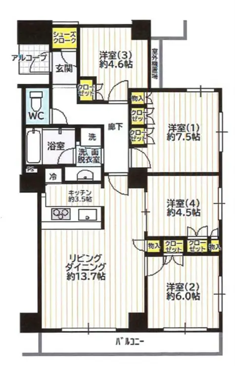 グランスイート日本橋人形町 9階階 間取り