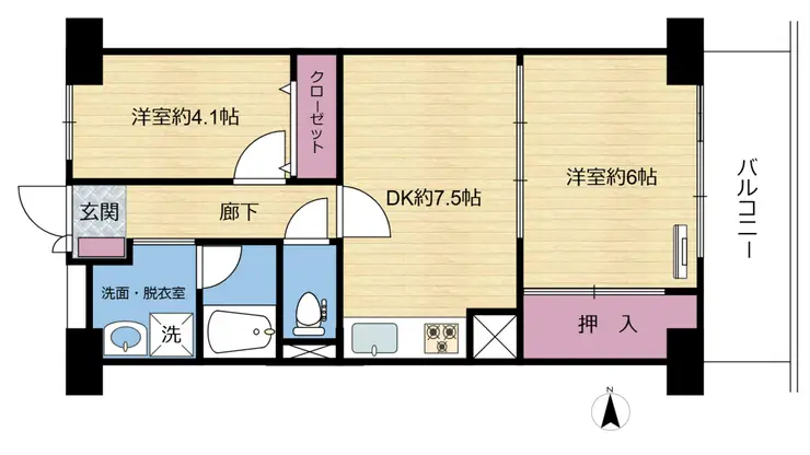 赤羽スカイハイツ 8階階 間取り