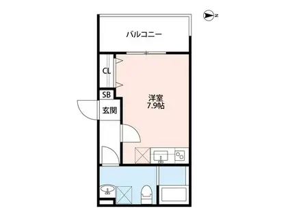 GIRASOLE(ワンルーム/1階)の間取り写真