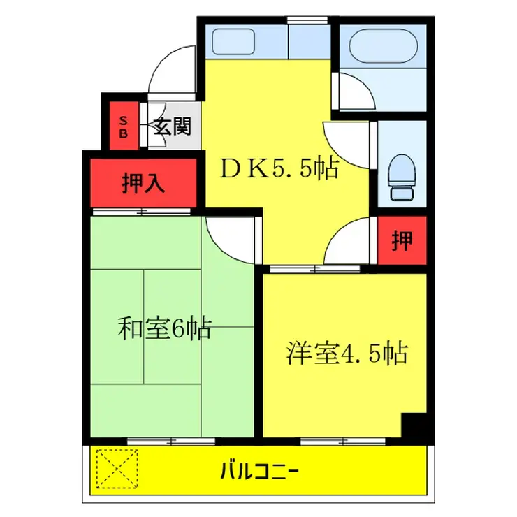 早苗エステートビル 3階階 間取り