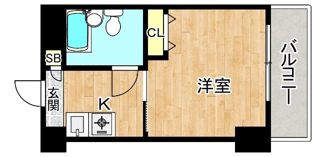 トーエー新深江ビル(1K/4階)の間取り写真
