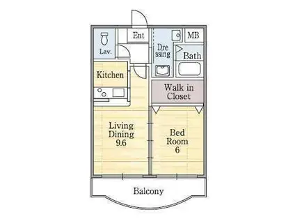 ベルリーフII(1LDK/1階)の間取り写真