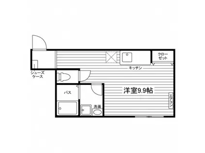 コートKST上田(ワンルーム/2階)の間取り写真