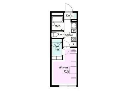 レオパレスリヴェール(1K/3階)の間取り写真