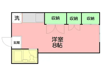 サンハイツ(ワンルーム/1階)の間取り写真