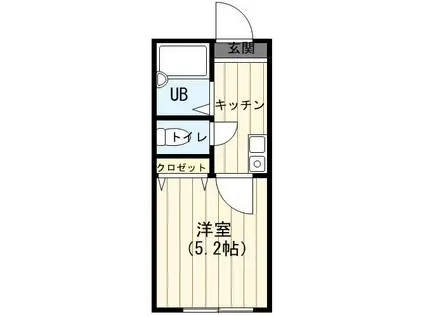 BEST STAGE 宮原(1K/2階)の間取り写真