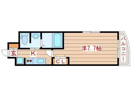 ARTIS仙台花京院(1K/9階)の間取り写真