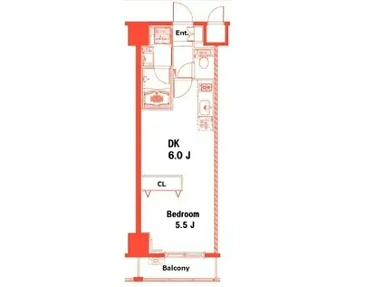 フェニックス新横濱クアトロ(1DK/8階)の間取り写真