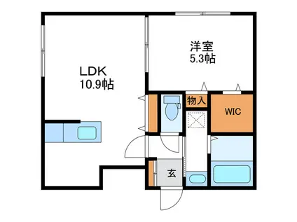 ALTA MAREA桑園 アルタマレーア桑園(1LDK/2階)の間取り写真