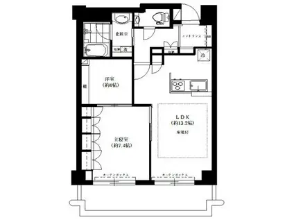 ピアースコード代々木参宮橋(1LDK/3階)の間取り写真