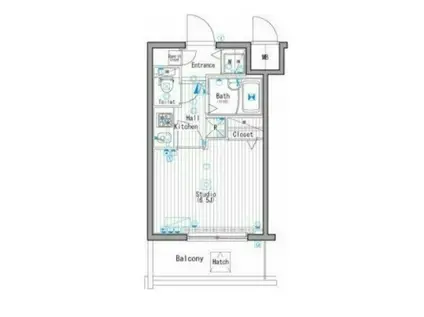 ガラ・ステーション木場(1K/7階)の間取り写真
