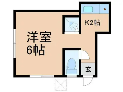 ひふみ荘(ワンルーム/1階)の間取り写真