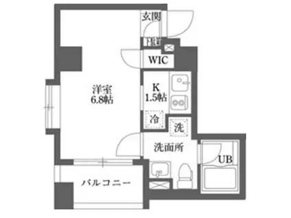 ムーブメンツ西早稲田(1K/2階)の間取り写真
