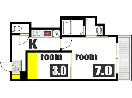 REGALEST LOTUS III(2K/1階)の間取り写真