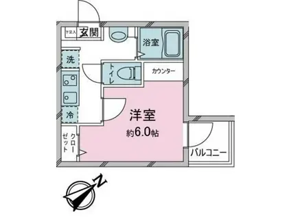 蕨市北町一丁目工事(1K/2階)の間取り写真