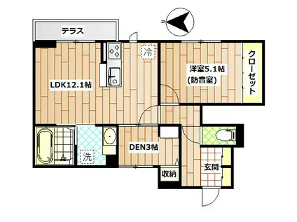 プティアンジュ(2LDK/1階)の間取り写真
