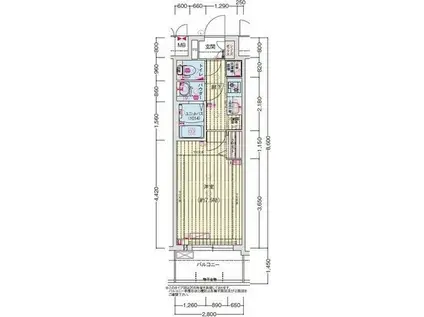 プレサンス上前津オレシア(1K/10階)の間取り写真