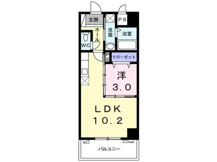 サンリット CHOU(1LDK/2階)の間取り写真