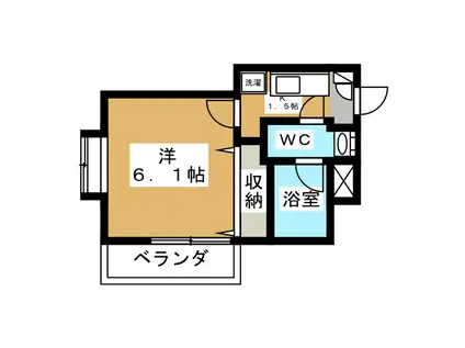 LES DEMEURE(1K/3階)の間取り写真