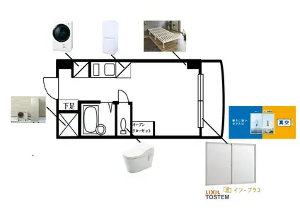サンシープラザ(ワンルーム/4階)の間取り写真