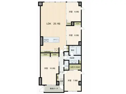 CLASS調布(4LDK/2階)の間取り写真