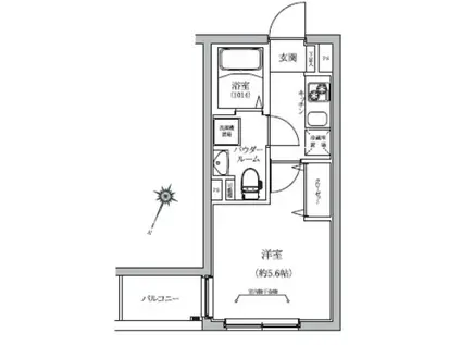 ラフィスタ亀有II(1K/3階)の間取り写真