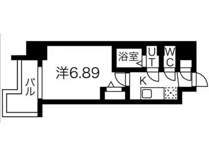 フォーリアライズ難波南レーヴ(1K/5階)の間取り写真