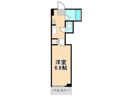 グランクオール青井イースト(1K/2階)の間取り写真