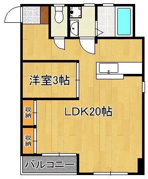 FORZA馬借(1LDK/5階)の間取り写真
