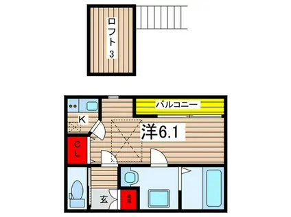 EDGEWATER COURT(1K/3階)の間取り写真