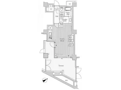 パークアクシスプレミア表参道(ワンルーム/2階)の間取り写真