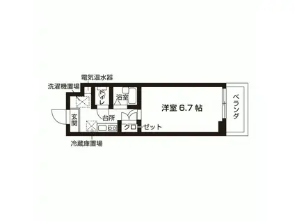 アル・ソーレ上前津(1K/7階)の間取り写真