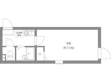 BLOOM(1K/2階)の間取り写真