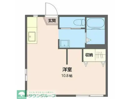 ユーカリコーポA(ワンルーム/1階)の間取り写真