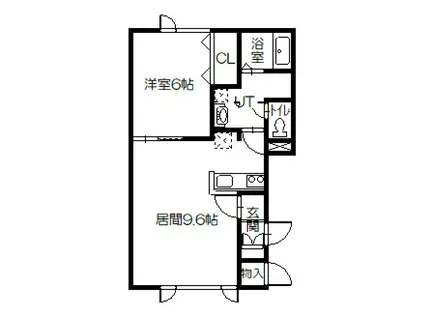 コンフォート・ネオIII(1LDK/1階)の間取り写真